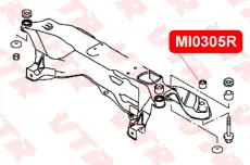 MI0305R САЙЛЕНТБЛОК ПОДРАМНИКА ПЕРЕДНЕЙ ПОДВЕСКИ VTR