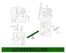 накладка проема перед лев двери 8K985337301C VAG