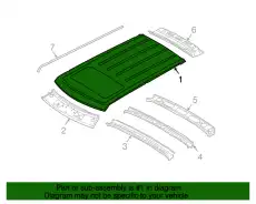 Панель крыши AKB760100 LAND ROVER