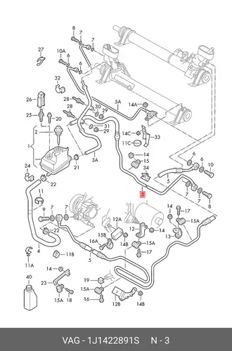 Шланг ГУР VAG 1J1422891S