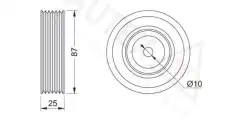 ролик обводной генератора Ren 651334 AUTEX