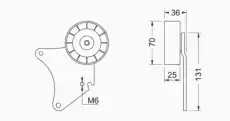 ролик обводной Peug 651372 AUTEX