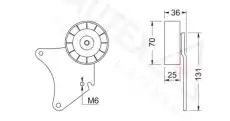ролик обводной Peug 651372 AUTEX