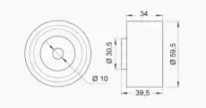 ролик обводной ГРМ Hyun 651386 AUTEX