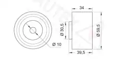 ролик обводной ГРМ Hyun 651386 AUTEX