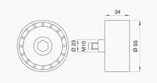 ролик обводной ГРМ Hyun 651396 AUTEX