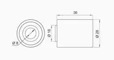 ролик обводной ГРМ Kia 651397 AUTEX