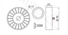 ролик без натяжителя Kia 651399 AUTEX
