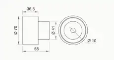 ролик обводной ГРМ Isuz 652003 AUTEX