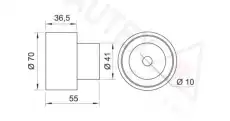 ролик обводной ГРМ Isuz 652003 AUTEX