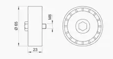 ролик обводной Fiat 652009 AUTEX