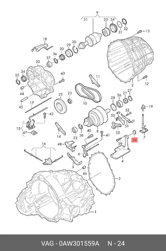  Прокладка 0AW301559A VAG