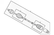 SHAFT - FRONT AXLE 6L8Z-3A428-C FORD