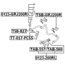 Тяга стабилизатора FEBEST 0123-200RL