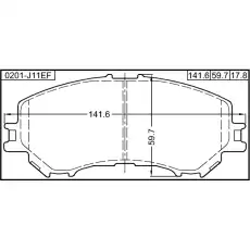 Тормозные колодки дисковые FEBEST 0201-J11EF