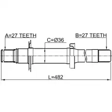 Вал приводной в сборе FEBEST 1412-ACTWD1RH