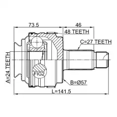 ШРУС наружный FEBEST 1910-E87A48R