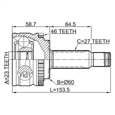 ШРУС наружный FEBEST 2210-CD20A46