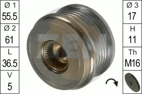 ШКИВ ГЕНЕРАТОРА ZN5376 ERA