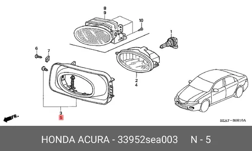Фара противотуманная HONDA 33952SEA003