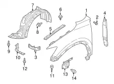 Подкрылок MAZDA B45A56130C