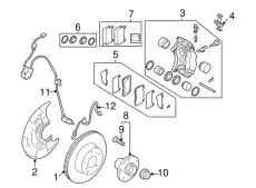 Disk brake kit f rh 26292FE022 SUBARU