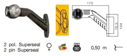Фонарь габаритный ASPOECK 313303054