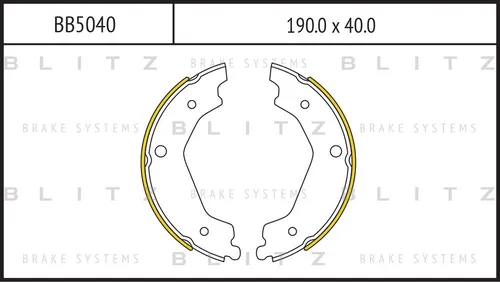 Тормозные колодки барабанные BLITZ BB5040