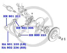 Рычаг подвески HANSE HA801233