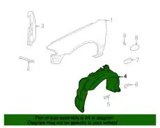 Подкрылок VAG 8D0821171G