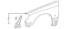 Крыло TOYOTA / LEXUS 53802-3F110