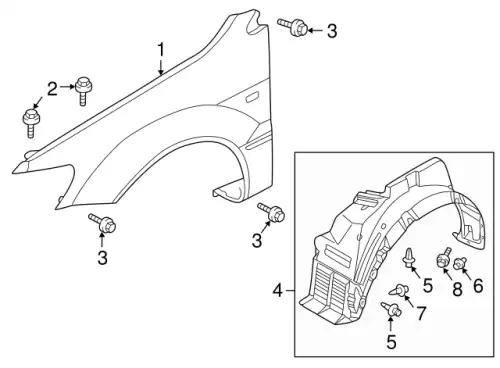 Подкрылок MITSUBISHI MR520356