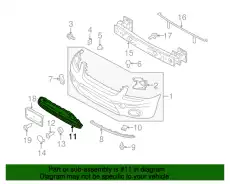 Решетка бампера FORD 9T1Z-17K946-BA