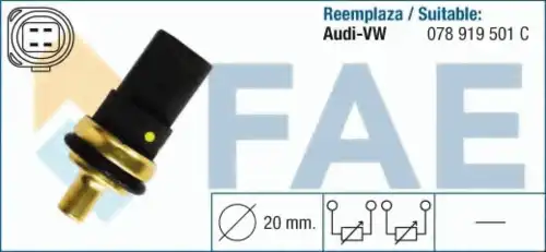 Датчик температуры автомобильный FAE 33781