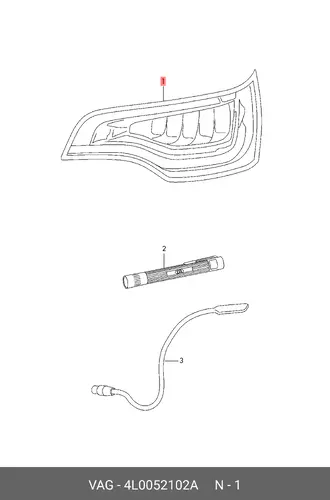 Фонарь задний VAG 4L0052102A