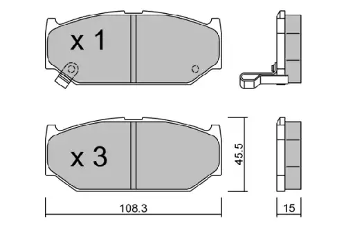 комплект колодок дисковых BPSB-1902 AISIN