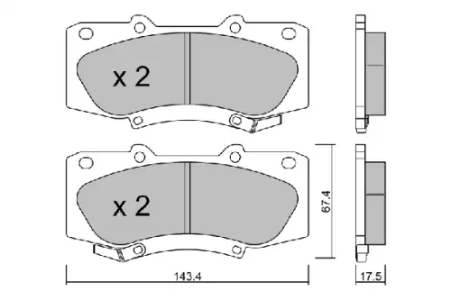 комплект колодок дисковых BPTO-1009 AISIN