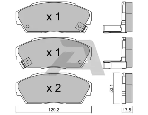 комплект колодок дисковых BPHO-1900 AISIN