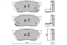 комплект колодок дисковых BPHO-1905 AISIN