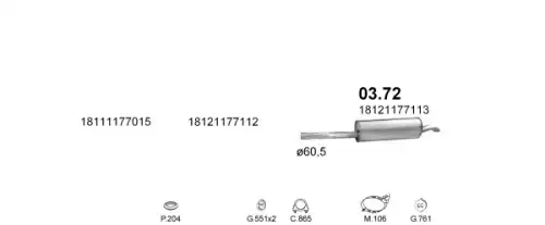 Глушитель 01.132 POLMOSTROW
