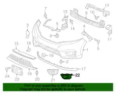 Решетка бампера HONDA 71103T5RA10