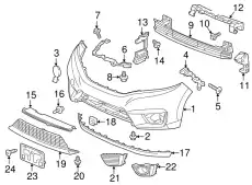 Решетка бампера HONDA 71103T5RA10
