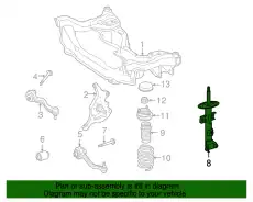 Shock Absorber !Left/Right \05>10 MB SLK 55 AMG 5.5L V8 171 320 05 30