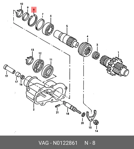 Кольцо упорное N 012 286 1 VAG
