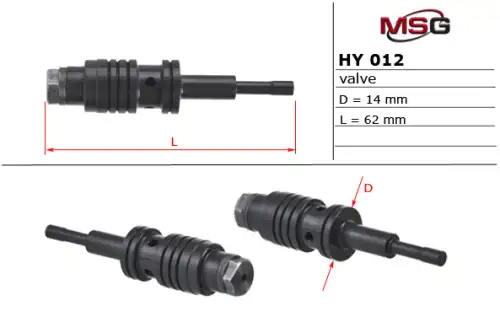 Клапан насоса ГУР HYUNDAI,KIA HY 012 VALVE MSG