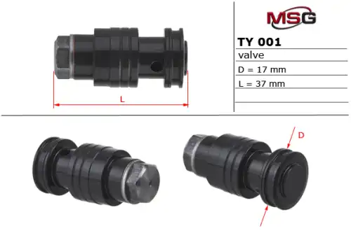 КЛАПАН НАСОСА ГУР LEXUS,TOYOTA TY 001 VALVE MSG