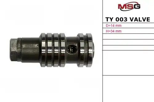 Клапан насоса ГУР LEXUS,TOYOTA TY 003 VALVE MSG