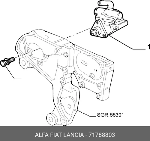 Насос гидроусилителя руля ALFA ROMEO 71788803