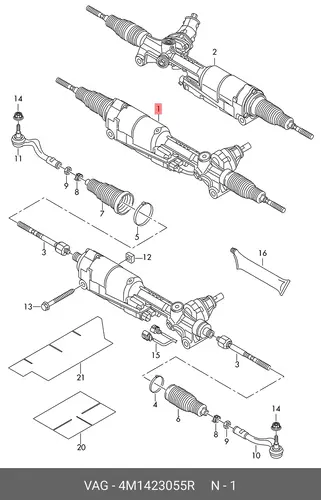 Рулевая рейка VAG 4M1423055R