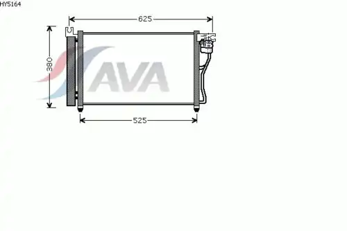 Радиатор кондиционера (конденсатор) AVA HY5164D